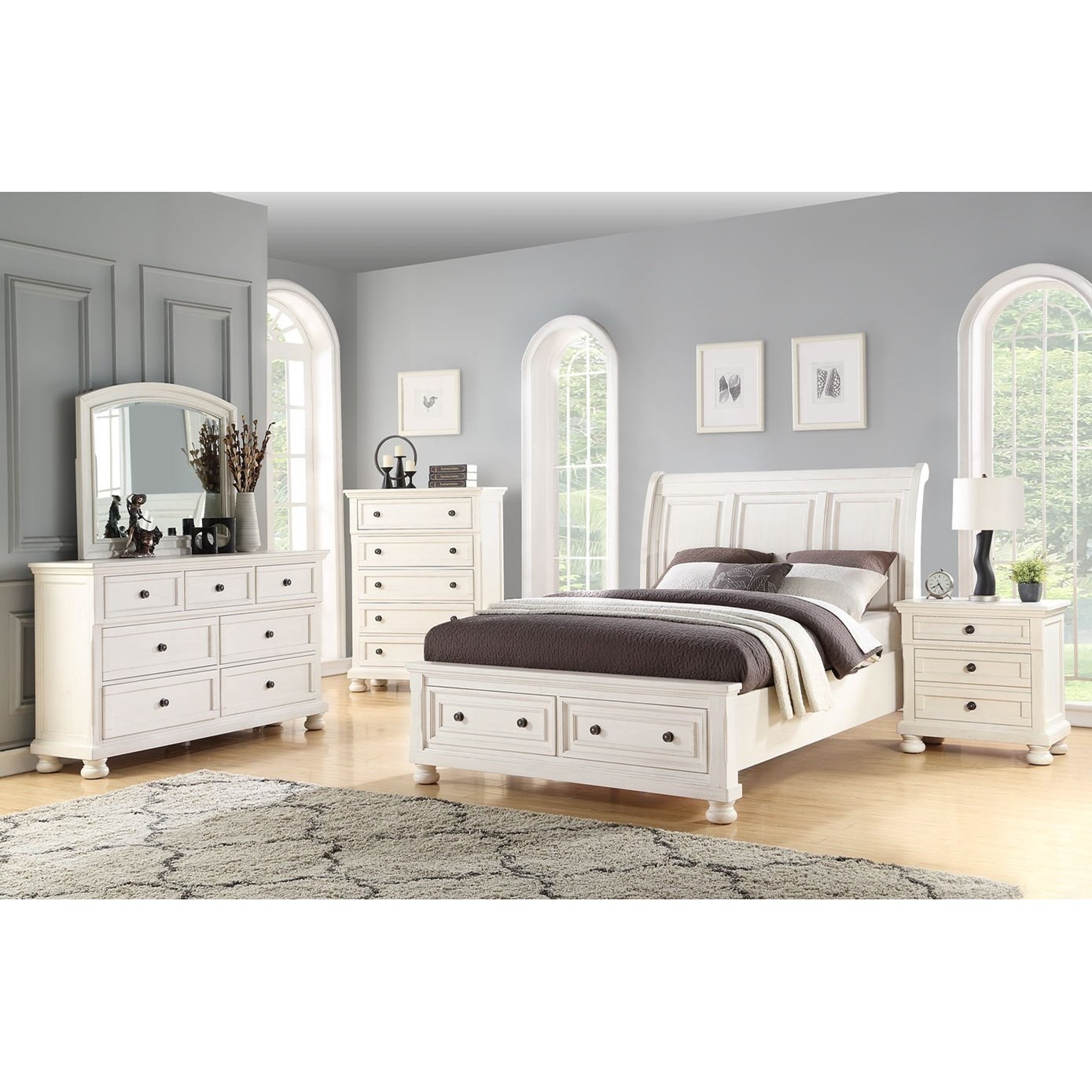 Sophia 2 shop drawer nightstand white